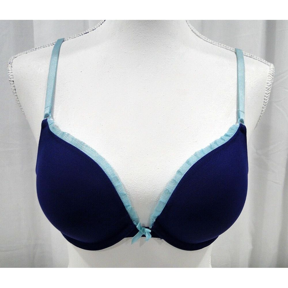 Victoria's Secret Womens Size 32C Bra Blue Teal Underwire Pushup‎